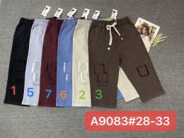 купить оптом джинсы 9083 # УТОЧНЯЙТЕ ЦВЕТ ВО ВРЕМЯ ЗАКАЗА женские бриджи (стрейч-коттон, 6 ед. размеры полубатал: 28. 29. 30. 31. 32. 33) выдача на  недорого