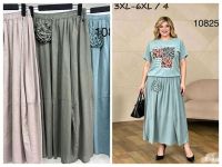 10825 # выбор цвета женская юбка (лен, 4 ед, размеры батал: 3XL-6XL) выдача на следующий день фото