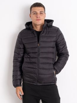 0001-1 черная мужская куртка (синтепон, 5ед. размеры норма: XL. 2XL. 3XL. 4XL. 5XL) фото