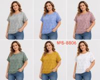 8806 # выбор цвета женская трикотажная футболка (4 ед, размеры батал: 5XL-8XL) выдача на следующий день фото