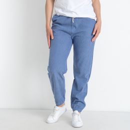 5226-42 голубые женские спортивные штаны (ЛАСТОЧКА, вельветовые, 2 ед. размеры батал: 3XL/4XL. 5XL/6XL)  фото