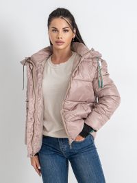 купить 0238-3 бежевая женская куртка (BIHOR, 5 ед. размеры норма: S. M. L. XL. 2XL) оптом