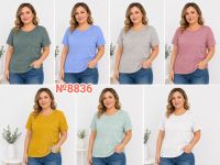 8836 # выбор цвета женская трикотажная футболка (4 ед, размеры батал: 3XL-6XL) выдача на следующий день фото
