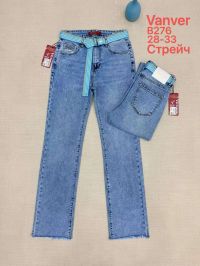 0276# голубые женские джинсы vanver (стрейч коттон, 6 ед, размеры полубатал: 28-33) выдача на следующий день фото