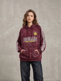 3903-5 бордовый женский батник (двухнитка, варка, с капюшоном , 1 ед, универсальный размер норма : M/XL)