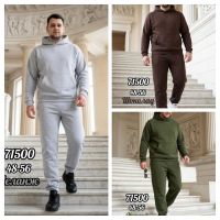 71500 # выбор цвета мужской спортивный костюм (трехнитка на флисе, 5 ед, размеры полубатал: 48-50-52-54-56) выдача на следующий  фото