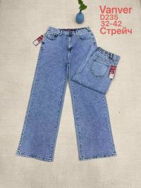 0235# голубые женские джинсы vanver (стрейч коттон, 6 ед, размеры батал: 32-42) выдача на следующий день фото