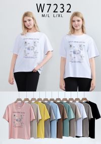 7232 # микс цветов женская футболка (10 ед, размеры норма: M-XL) выдача на следующий день фото