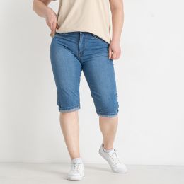 1216 синие женские джинсовые шорты (VINDASION, стрейчевые, 6 ед. размеры батал: 31. 32. 33. 34. 36. 38) фото