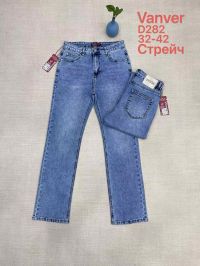 0282# голубые женские джинсы vanver (стрейч коттон, 6 ед, размеры батал: 32-42) выдача на следующий день фото