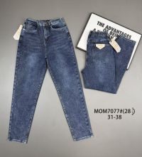 7077 # синие женские джинсы (Vindasion, стрейч коттон, 6 ед, размеры батал: 31-38) выдача на следующий день фото