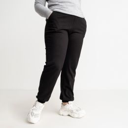 0703-1* черные женские спортивные штаны (на манжете, 5 ед. размеры на бирках полубатальные XL-5XL соответствуют L-4XL) выдача на фото