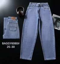 купить 6080# голубые женские джинсы vindasion (стрейч коттон, 6 ед, размеры норма: 25-30) выдача на следующий день оптом