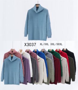 3037* микс цветов женский свитер (Kiss me, 10 ед, размеры батал: XL-3XL) выдача на следующий день фото