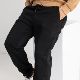 2203-1 GODSEND ЧЁРНЫЕ спортивные штаны мужские полубатальные на манжете на флисе не кашлатятся (5 ед. размеры на бирках: 3XL.4XL фото