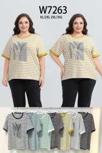 7263# микс цветов женская футболка (Kiss me, 10 ед, размеры батал: XL-3XL) выдача на следующий день фото