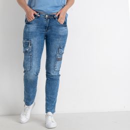 8314 синие женские джинсы (FANGSIDA, стрейчевые, 8 ед. размеры полубатал: 27. 28. 29. 30. 31. 32. 33 .34) фото