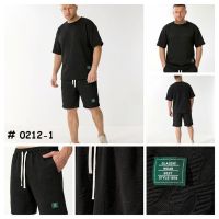 0212-1# черный мужской спортивны костюм двойка, oversize (хлопок+эластан, 4 ед, размеры норма: л, хл, 2хл, 3хл) выдача на следую фото