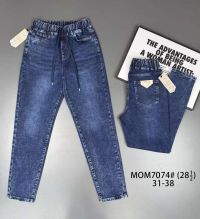 7074 # синие женские джинсы (Vindasion, стрейч коттон, 6 ед, размеры батал: 31-38) выдача на следующий день фото