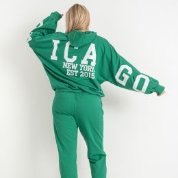 купить оптом джинсы 0549-7 зеленый женский спортивный костюм (5'TH AVENUE, турецкая двунитка, 3 ед. размеры полубатал: 48. 50. 52) недорого