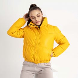 2810-8 куртка женская жёлтая из экокожи на синтепоне (MISS DIVA, 4 ед. размеры: M.L.XL.2XL) фото