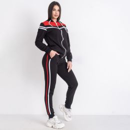 0354-5 черно-красный женский спортивный костюм (двунитка, 4 ед. размеры на бирках: S. M. L. XL, соответствуют молодежке XXS. XS. фото