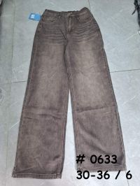 0633# коричневые женские джинсы (стрейч коттон, 6 ед, размеры батал: 30-36) выдача на следующий день фото