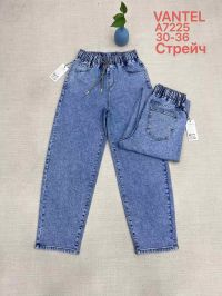 7225# голубые женские джинсы vanver (стрейч коттон, 6 ед, размеры батал: 30-36) выдача на следующий день фото