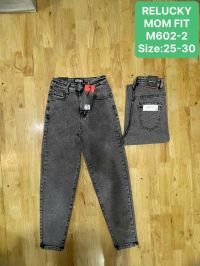 купить 0602# серые женские джинсы (Relucky, коттон, 6 ед, размеры норма: 25-30) выдача на следующий день оптом