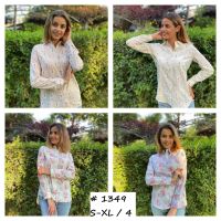 1349 # микс цветов и моделей женская рубашка (4 ед, размеры норма: S-M-L-XL) выдача на следующий день фото