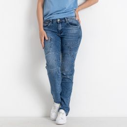 купить оптом джинсы 8338 синие женские джинсы (FANGSIDA, стрейчевые, 8 ед. размеры полубатал: 28. 29. 30. 31. 32. 33. 34. 36) недорого