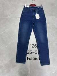 0126* синие женские джинсы на байке (New jeans, 6 ед, размеры норма: 25-30) выдача на следующий день фото