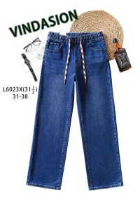 купить 6023-2 # синие женские джинсы (VINDASION, 6 ед. размеры батал: 31-38) выдача на следующий день оптом