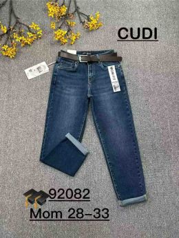 92082 # синие женские джинсы мом (CUDI, стрейч-коттон, 6 ед. размеры полубатал: 28. 29. 30. 31. 32. 33) выдача на следующий день фото