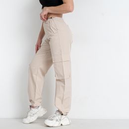 купить оптом джинсы 5366-2* бежевые женские штаны (DORIMODES, плащевка, 5 ед. размеры норма: S. M. L. XL. 2XL) выдача на следующий день недорого