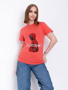 10517-5 коралловая женская футболка (95% коттон, 5% эластан, 4 ед. размеры норма: S-2XL, один отсутствует) фото