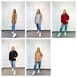 0099-2 * микс цветов тёплая женская туника (машинная вязка, 5 ед, размеры батал: 56-62 универсальный) выдача на следующий день фото