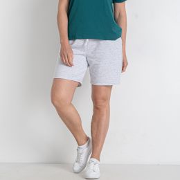 1002-6 светло-серые женские шорты (5'TH AVENUE, турецкая двунитка, 4 ед. размеры батал: 50. 52. 54. 56) фото
