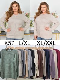 0057 # микс цветов женский свитер (Kiss me, 10 ед, размеры полубатал: L/XL-XL/2XL) выдача на следующий день фото