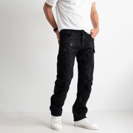 1707-3 чёрные мужские джинсы (MIGACH, коттоновые, 7 ед. размеры: 28. 29. 30. 31. 32. 33. 34) фото