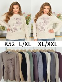 0052 # микс цветов женский свитер (Kiss me, 10 ед, размеры полубатал: L/XL-XL/2XL) выдача на следующий день фото