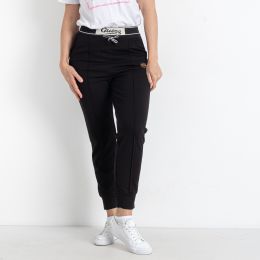 0701-1 черные женские спортивные штаны (5 ед. размеры батал: XL. 2XL. 3XL. 4XL. 5XL) фото