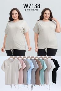 7138 # микс цветов женская футболка (Kiss Me, 10 ед, размеры батал: xl-3xl) выдача на следующий день фото