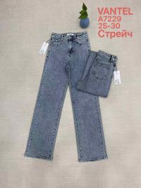 купить 7229# серые женские джинсы vanver (стрейч коттон, 6 ед, размеры норма: 25-30) выдача на следующий день оптом