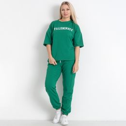 2651-7 зеленый женский спортивный костюм (5'TH AVENUE, двунитка, 4 ед. размеры батал: 50. 52. 54. 56) фото
