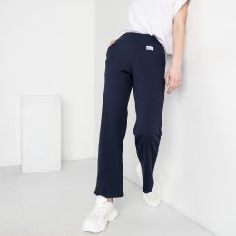 купить оптом джинсы 0839-2 QN Royal СИНИЕ штаны-кюлоты в рубчик женские стрейчевые (5 ед.размеры: 32.34.36.38.40)  недорого