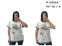25024 # микс цветов женская футболка (6 ед, размеры полубатал: 48-56) выдача на следующий день фото