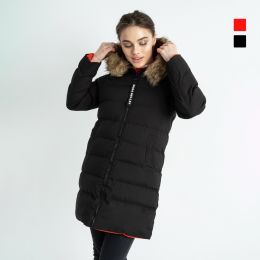 0818-555-155 черно-красная женская куртка (двустронняя, с капюшоном, 5 ед. размеры: M. L. XL. 4XL. 3XL) фото