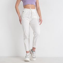 купить оптом джинсы 3039-10* белые женские брюки (FUDEYAN, лён, 6 ед. размеры норма: 25. 26. 27. 28. 29. 30) выдача на следующий день недорого