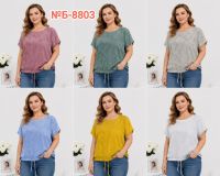 8803 # выбор цвета женская трикотажная футболка (4 ед, размеры батал: 5XL-8XL) выдача на следующий день фото